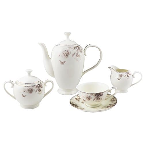 Lorren Home Trends Cora-57 Dinnerware Set - Bone China for 8