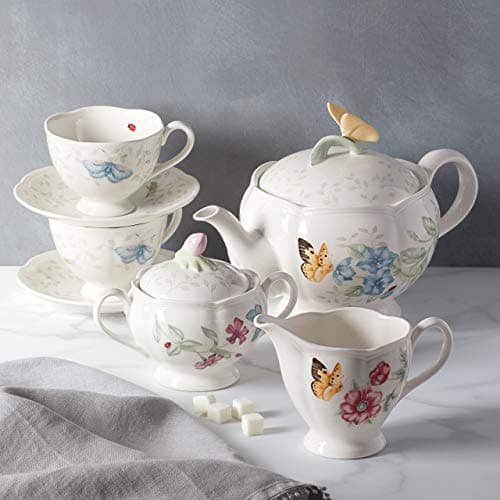 Lenox Butterfly Meadow White Tea Set for 2