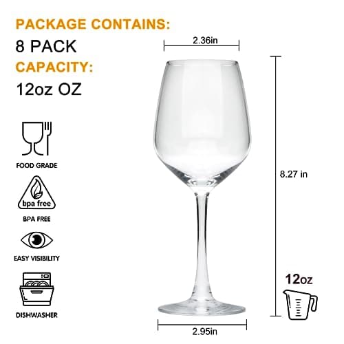 High-end 12oz Red Wine Glasses Set, Perfect for Banquets, Weddings & Gifts
