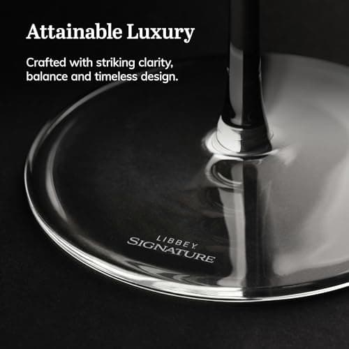 Libbey Signature Kentfield Curvature Wine Glass Set, Red & White, 4-Piece Gift Set