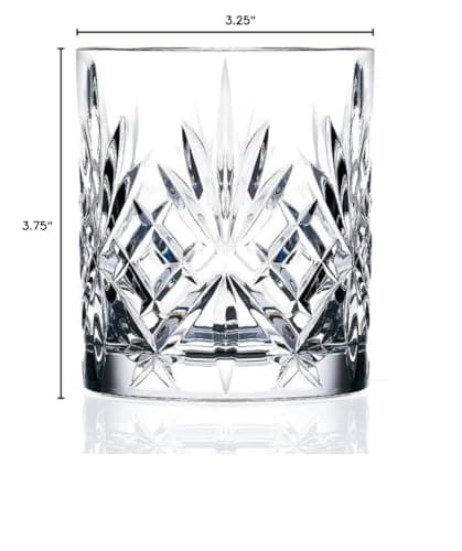 Elegant Crystal Double Old Fashioned Glass Set - RCR Melodia Collection