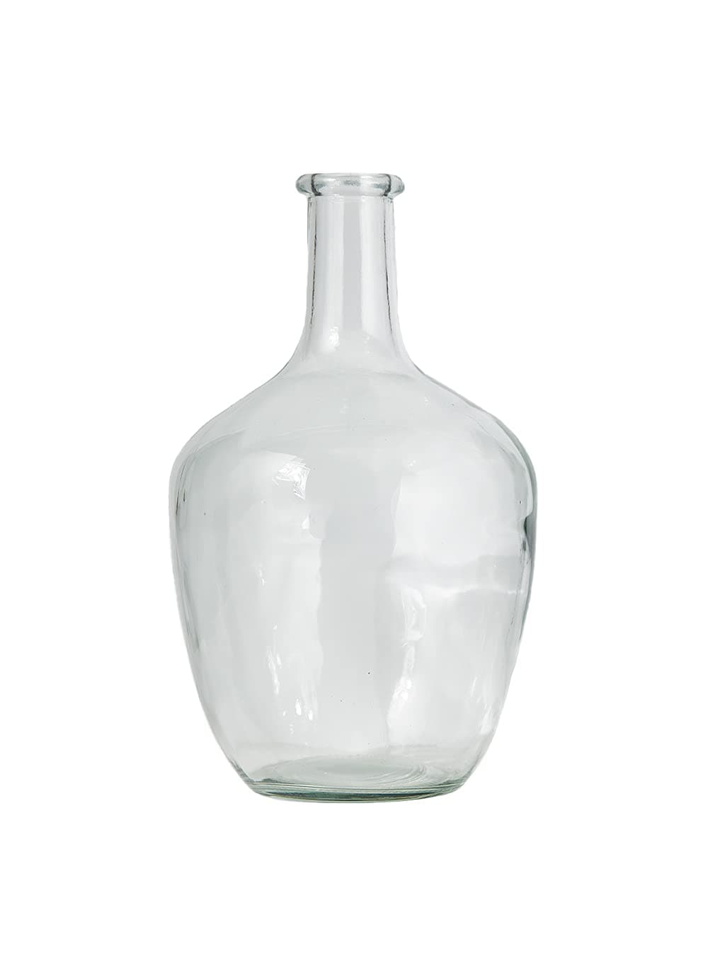 Serene Spaces Clear/Brown Tall Glass Vase, Elegant Home Decor for Fresh or Dried Flowers