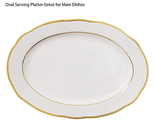 Lorren Home Trends Gloria-57 Dinnerware Set for Entertaining