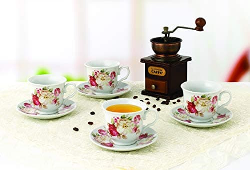 Lorren Home Trends Cups and Saucers, Red