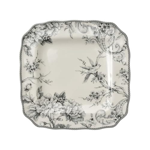 222 Fifth Adelaide 16-Piece Grey & White Dinnerware Set for Everyday Use