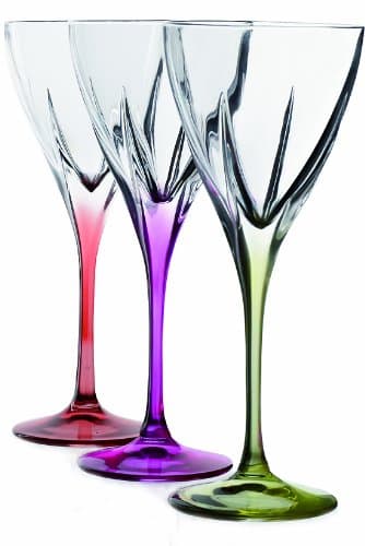 Multicolor Fusion Crystal Water Goblet Set