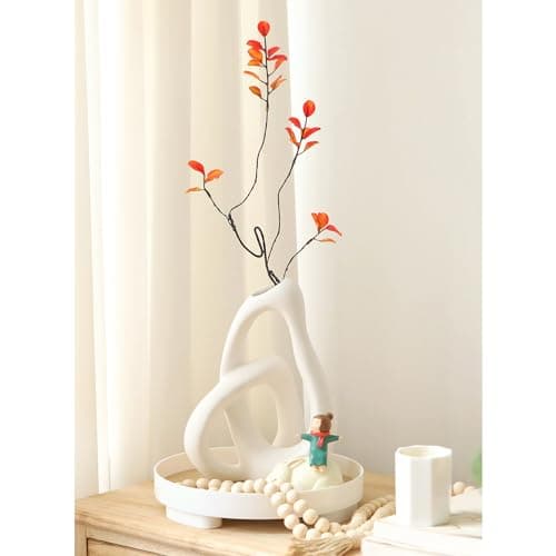 Modern White Ceramic Vases for Home Decor
