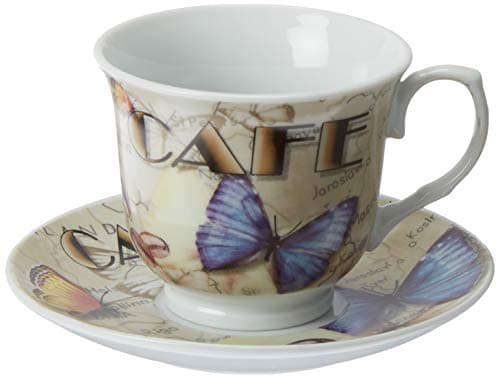 Metal Stand Lorenzo Import Butterfly Coffee Cups (Set of 4)