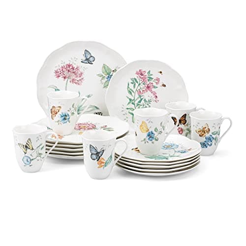 Lenox Butterfly Meadow 18-Piece White Dinnerware Set