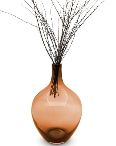 20" Clear Glass Vase for Pampas Grass & Home Decor — 15''brown