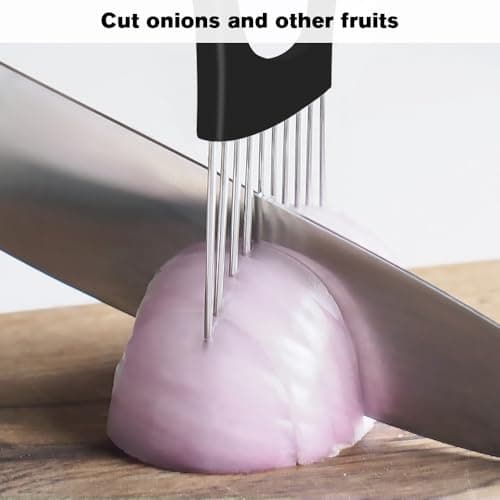 Stainless Steel Onion Slice Holder & Tomato Cutter, Multi-Purpose Kitchen Chopper (A-1Pcs)