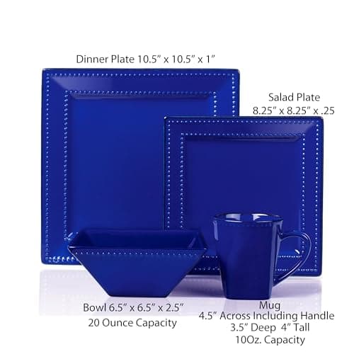 Blue 16-Piece Stoneware Dinnerware Set by Lorren Home Trends