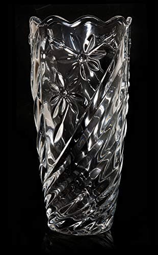 Perfect Crystal Vase with Orchid Design for Flowers & Decor