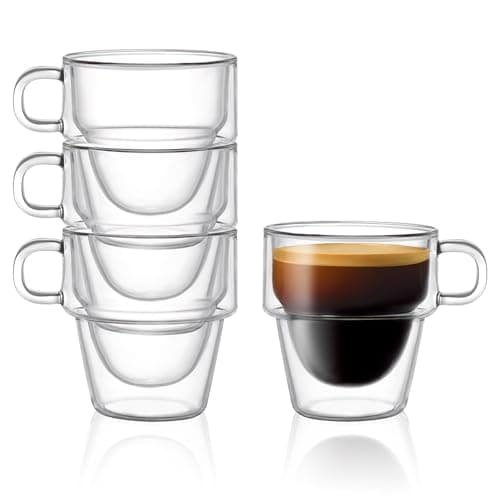 JoyJolt Stoiva 5 oz. Insulated Espresso Cups – Set of 4