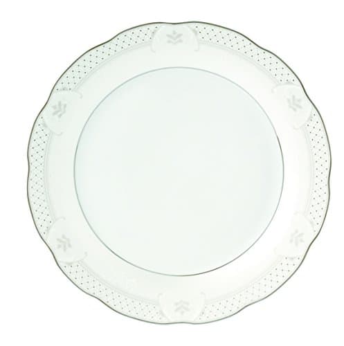 Lorren Home Trends 57-Piece Wavy Porcelain Dinnerware Set, Silver