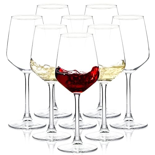 12oz Clear Red/White Wine Glasses Set of 8 for Party, Wedding & Home