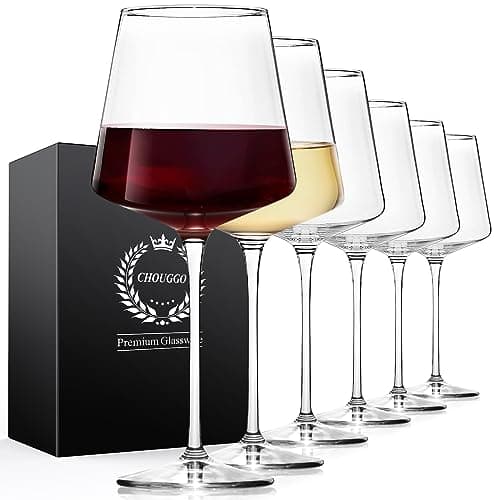 Chouggo 21Oz Premium Crystal Wine Glasses Set - Elegant Gifts for Weddings, Anniversaries