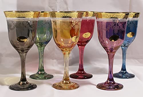 Multicolor Corona Wine Goblets (Set of 6)