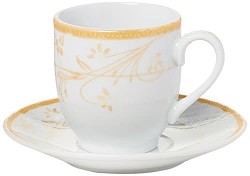 Lorenzo Floral Design Espresso Set, Gold (Service for 6)