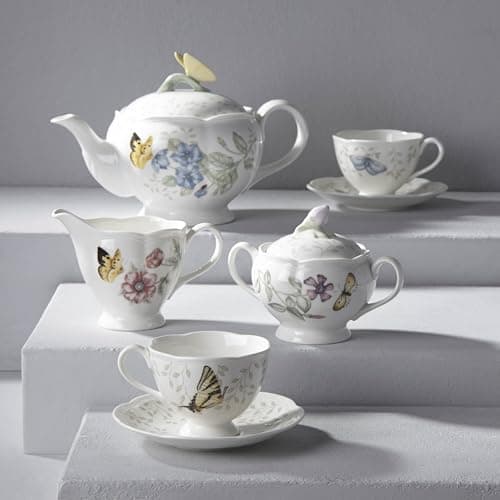 Lenox Butterfly Meadow White Tea Set for 2