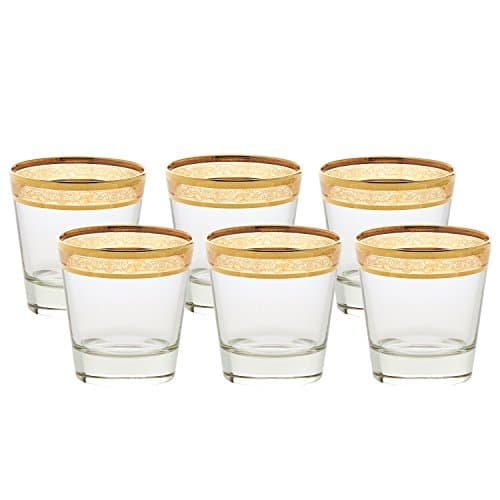 Lorren Home Trends Red Wine Melania Collection Amber Bowl Set, 6-Piece — Amber