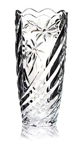 Perfect Crystal Vase with Orchid Design for Flowers & Decor