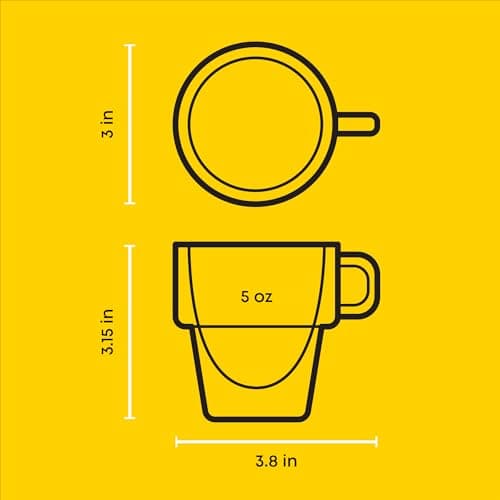 JoyJolt Stoiva 5 oz. Insulated Espresso Cups – Set of 4