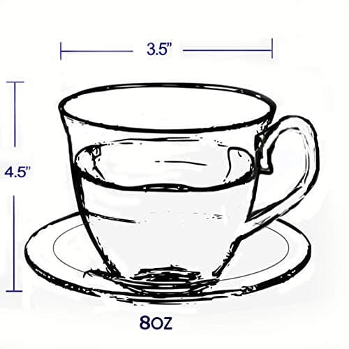 Lorren Home Trends 230-2020 Cups and Saucers, Purple