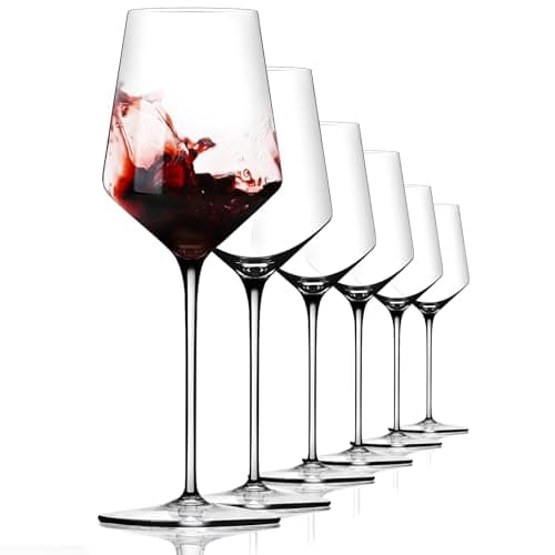 CUBLESS Long Stem Red Wine Glasses Set of 6, 20 oz