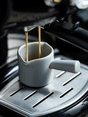 Ceramic Espresso Cups with Dual Measurement Scale, 3 Oz/90 Ml, Blue
