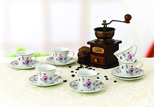 Lorren Home Trends Purple Cups and Saucers, One Size