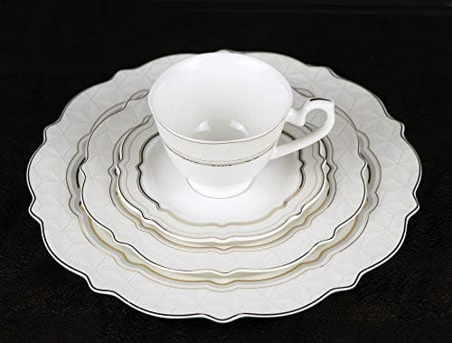 Lorren Home Trends Charlotte Dinnerware Set, Gold