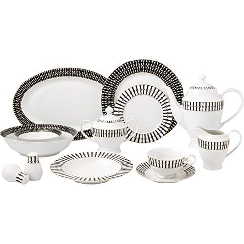 Lorren Home Trends Fiesta-57 Dinnerware Set for Entertaining