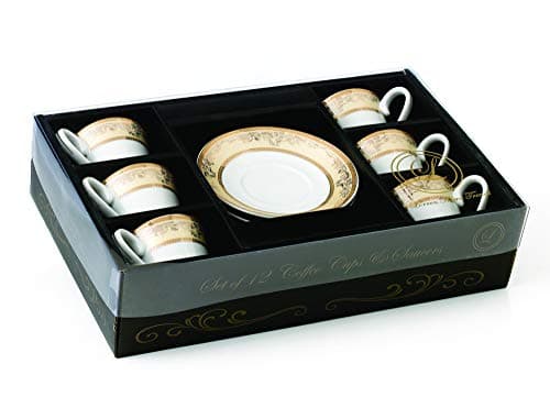 Chloe-6 Gold Cups and Saucers
