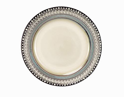 Lorren Home Trends Large Blue Glazed Dinnerware Set