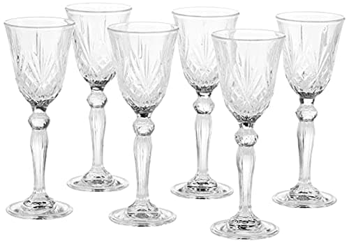 Lorren Crystal Melodia Liquor Glass Set for Home (Pack of 6)