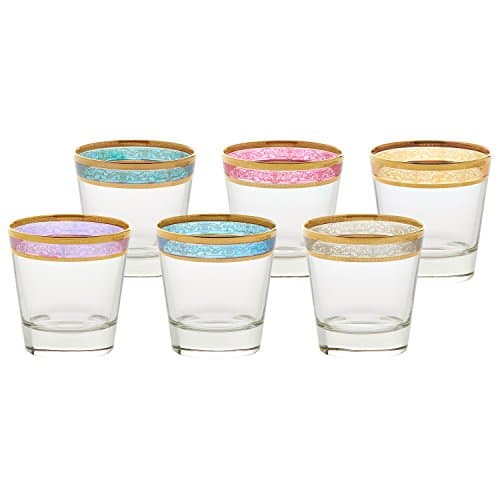 Melania Collection Multicolored Glass Set - Set of 6