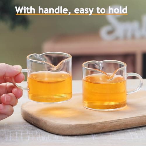 Set of 2 Unique 4oz Espresso Shot Glasses for Espresso Machine Users