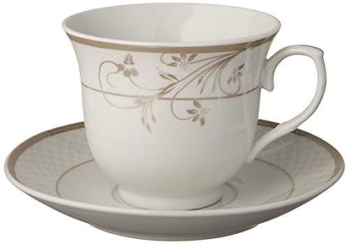 Simplified Floral Design Tea/Coffee Set (4 Persons), Silver