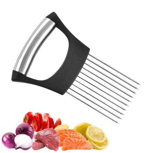 Stainless Steel Onion Slice Holder & Tomato Cutter, Multi-Purpose Kitchen Chopper (A-1Pcs)