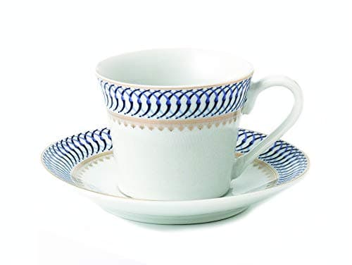 Blue Sapphire 6-Piece Cup and Saucer Set by Lorren Home Trends