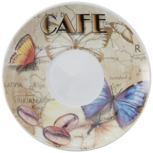 Metal Stand Lorenzo Import Butterfly Coffee Cups (Set of 4)
