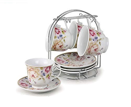 Lorren Home Trends Cups and Saucers, Pink