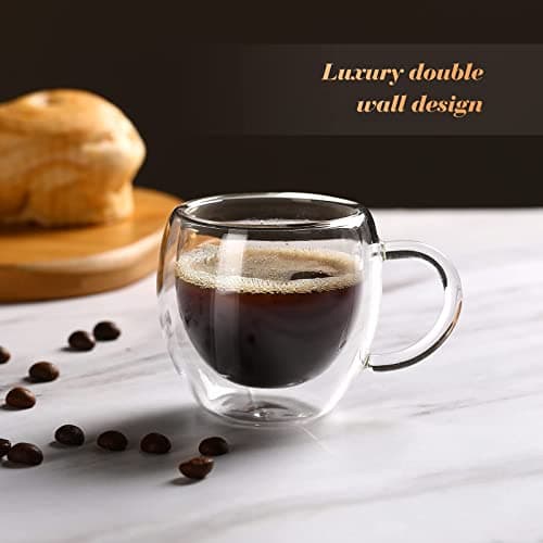 4-Pack 2.5 Oz Insulated Espresso Cups with Handle
