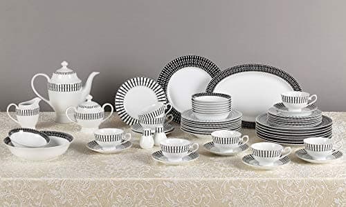 Lorren Home Trends Fiesta-57 Dinnerware Set for Entertaining
