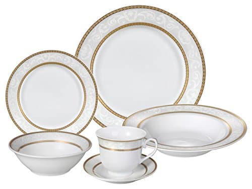 Lorren Home Trends Amelia 24-Piece Dinnerware Set for 4
