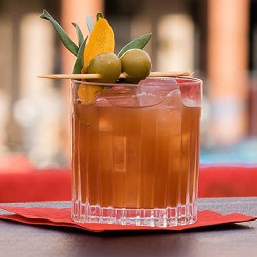 6-Piece Set of Clear 12 oz Double Old Fashion Glasses by Lorren Home Trends