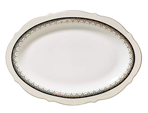 Lorren Home Trends Dalilah Dinnerware Set, Navy