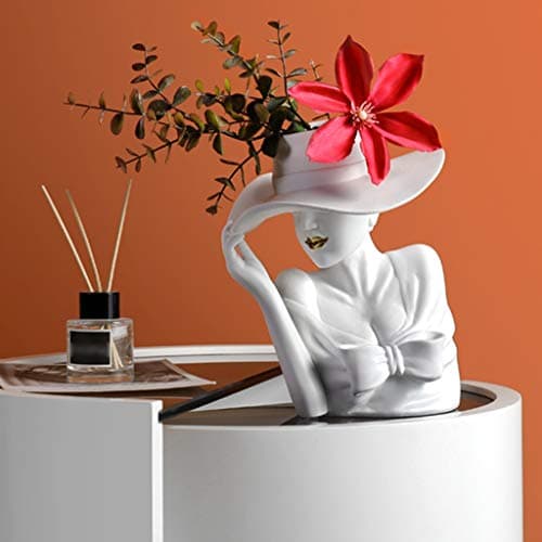 Table Centerpiece Vases, Modern Goddess Ceramic Ornaments for Living Room, Cafe Decorative Creative Gift
