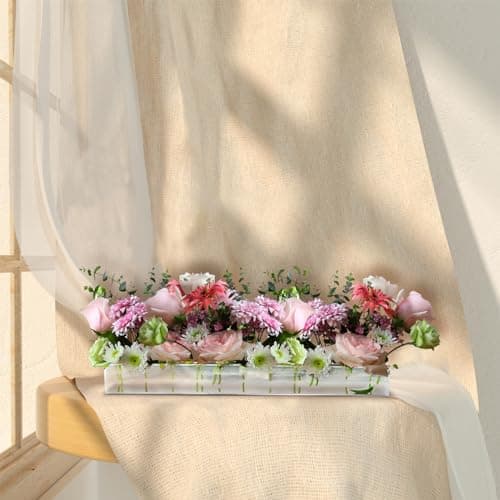 Acrylic Flower Vase for Dining Table Weddings Home Decor